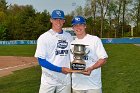 Baseball vs Babson  Wheaton College Baseball players celebrate their victory over Babson to win the NEWMAC Championship for the third year in a row. - (Photo by Keith Nordstrom) : Wheaton, baseball, NEWMAC